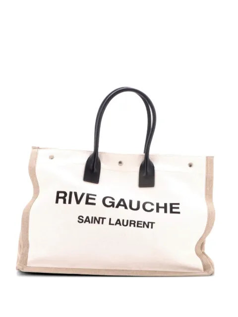 Saint Laurent Pre-Owned Rive Gauche Shopper Canvas Large tote bag Neutrals Z0KO0EJAH1Z858J7