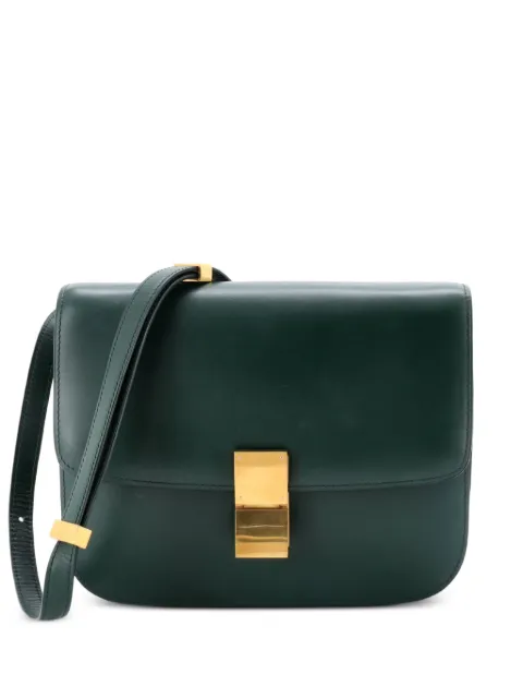 Celine Pre-Owned Classic Box Bag Smooth Leather Medium crossbody bag Green X6DQ2M5ZB9203AXT