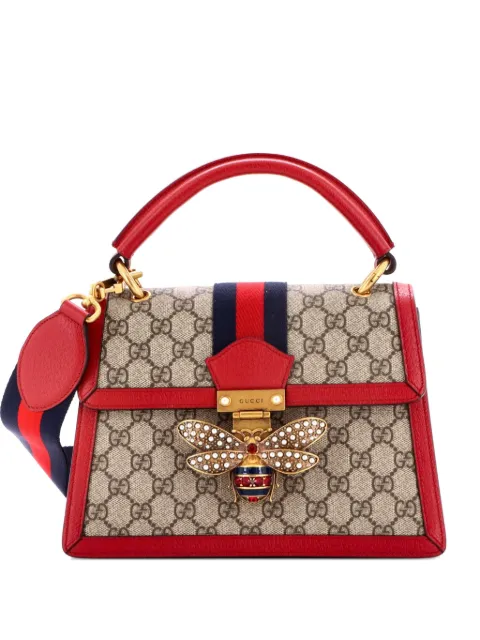 Gucci Pre-Owned Queen Margaret Top Handle Bag GG Coated Canvas with Leather Small satchel Brown QURVWO1JRSAWBGXR