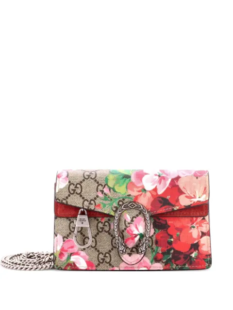 Gucci Pre-Owned Dionysus Bag Blooms Print GG Coated Canvas Super Mini crossbody bag Brown ALMP5V7J30MC9F9E