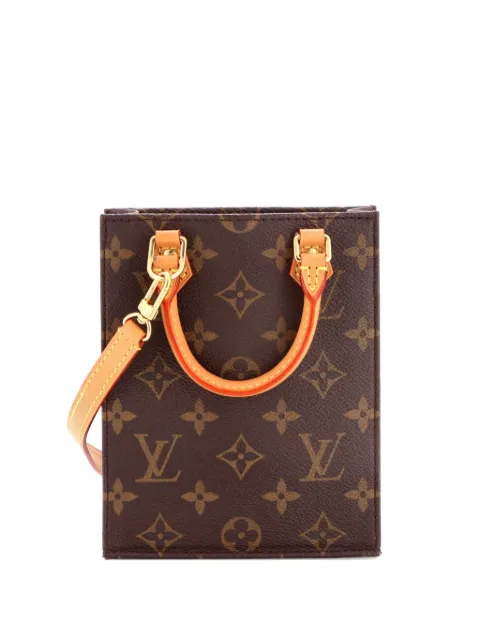 Louis Vuitton Pre-Owned Petit Sac Plat Bag Monogram Canvas crossbody bag Brown AB0QWAR3FPO69LES