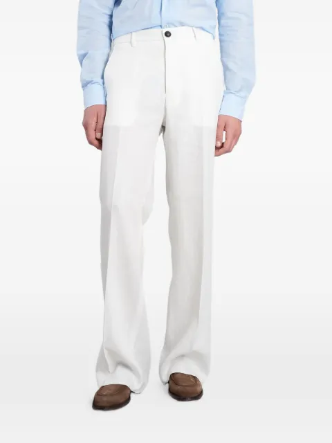 Tagliatore pressed-crease tailored trousers White 340021U26E053