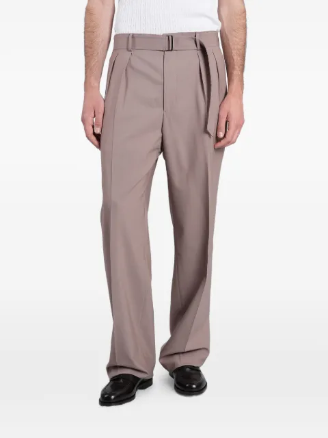 Tagliatore P-nevl24 belted-pleated trousers Neutrals 190043U26E108