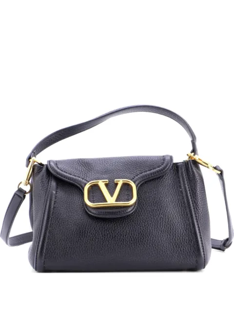 Valentino Garavani Pre-Owned Alltime Top Handle Bag Leather Small satchel Black 829RBHXJW3TLQEZC