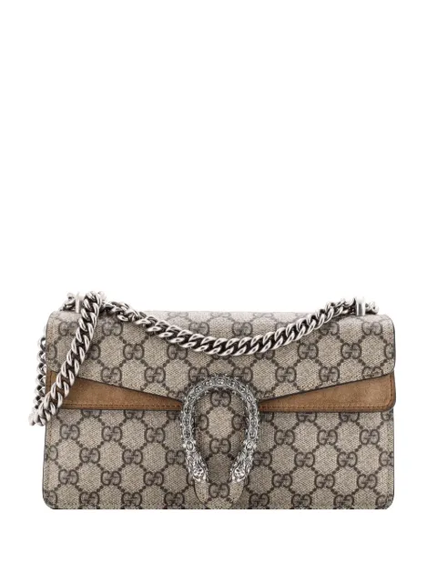 Gucci Pre-Owned Dionysus Bag GG Coated Canvas with Crystal Embellished Metal Small shoulder bag Brown G8QGPB7TNCI1B6AR