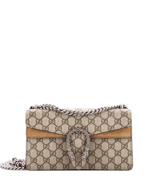 Gucci Pre-Owned Dionysus Bag GG Coated Canvas with Crystal Embellished Metal Small shoulder bag Brown ECRIP6Q86VOMWZ5V