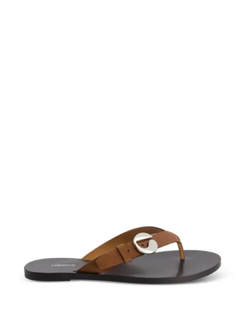Coperni lizard-effect buckle sandals Brown COPSH96F6085