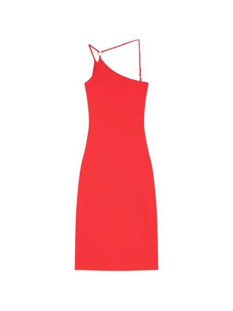Coperni C-Logo one-shoulder dress Red COPR313F5021