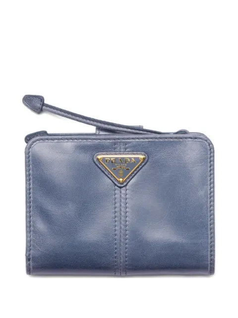 Prada small leather wallet Blue 1ML0182CYR
