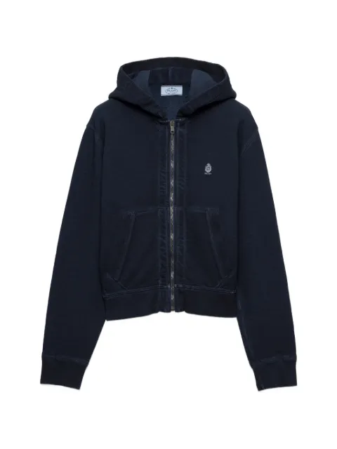 Prada cotton hoodie jacket Blue 138650SOOO19YO