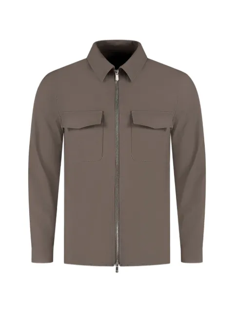 Marco Pescarolo Urus chest-pockets zip-up jacket Brown URUS53T0015
