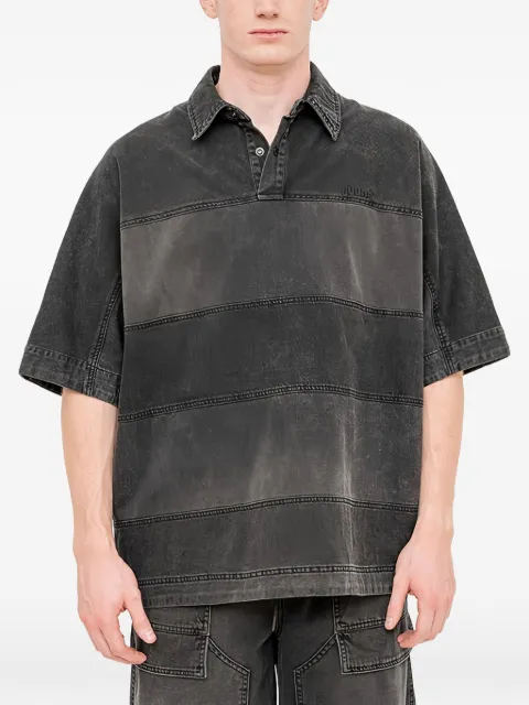 Juun.J panelled polo shirt Black JC624H945
