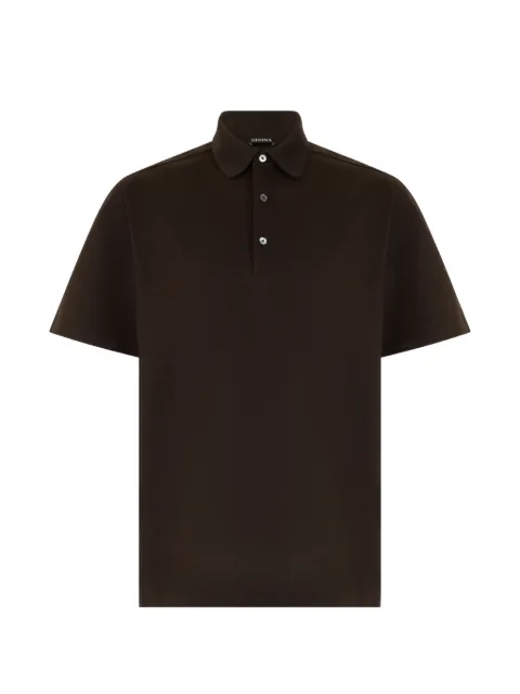 Zegna short-sleeve polo shirt Brown H794UH348A3