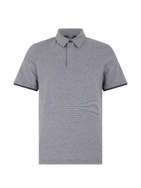K-Way striped short-sleeve polo shirt Grey K2133NW