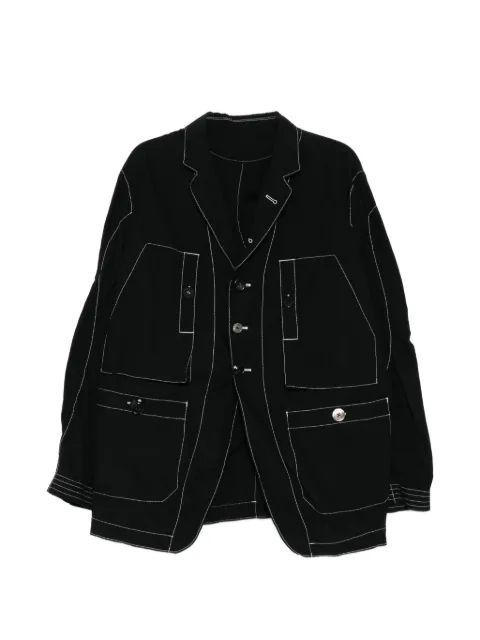 Undercover contrast-stitch blazer Black UC1F41043