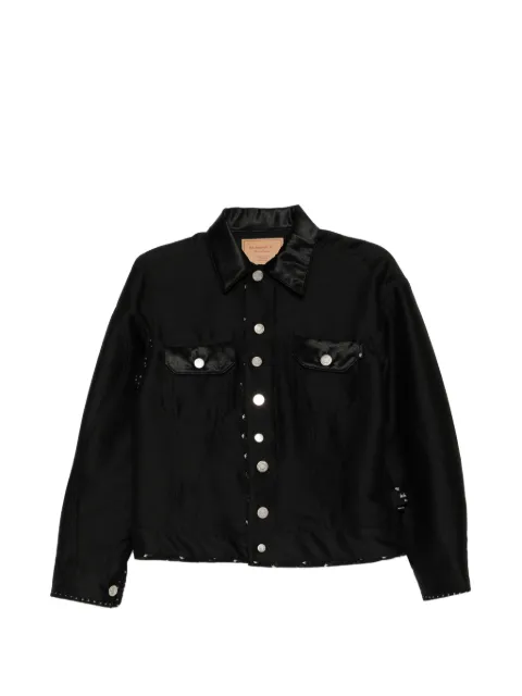 Undercover printed-hem jacket Black UC1F12021