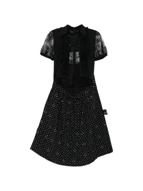 Undercover printed midi dress Black UC1F1703