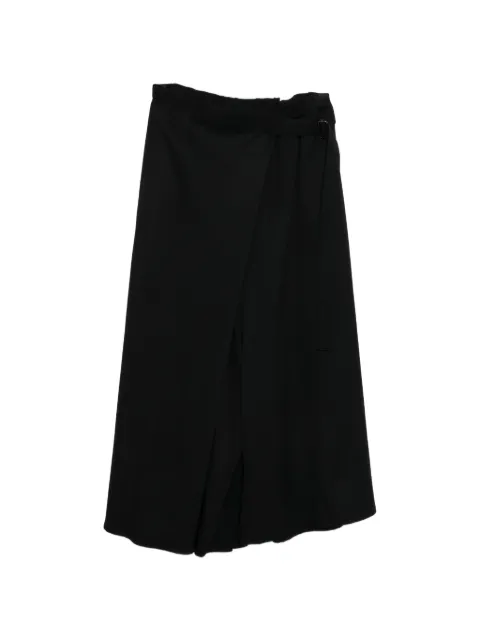 Yohji Yamamoto gabardiine wrapped trousers Black FKP8010101
