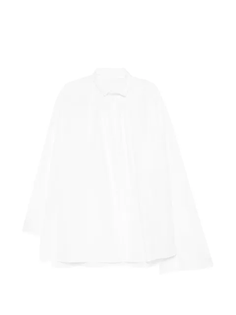 Yohji Yamamoto asymmetric-hem layered shirt White HKB3005401