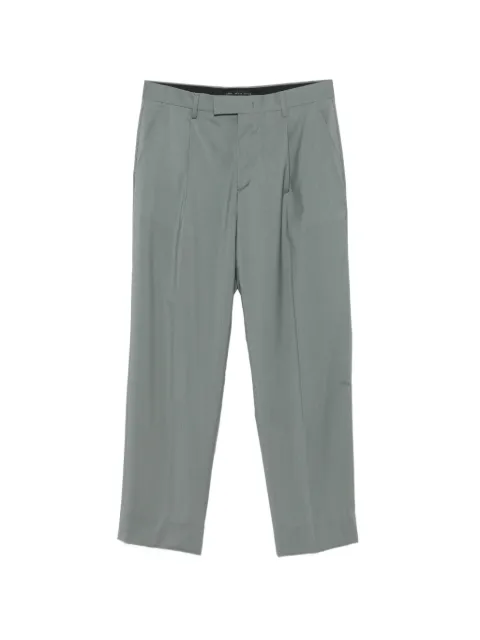 Low Brand pleated pressed-crease trousers Grey LP26005