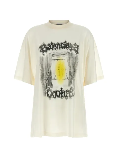 Balenciaga Salon De Couture jersey T-shirt Neutrals 871750TUVD6