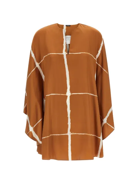 Kiton silk-satin blouse Brown D49438K0873G07003