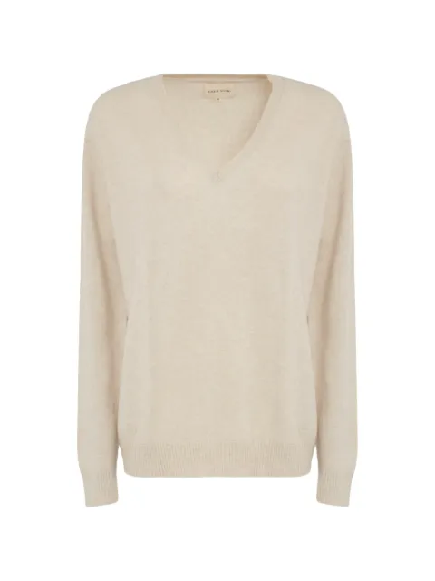 Loulou V-neck cashmere sweater Neutrals NEWSERAFINIBEIGE