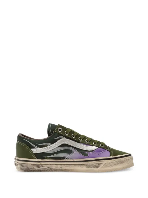 Vans Old Skool flame-print sneakers Green VN000D9RGRK1