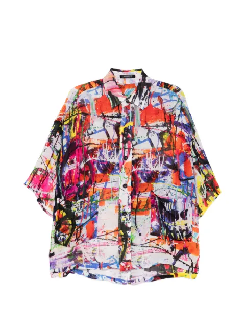 Nude:Masahiko Maruyama paint-splash shirt White DS335PAINT