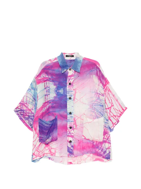 Nude:Masahiko Maruyama graphic-print short-sleeve shirt Pink DS335PNKPRPL