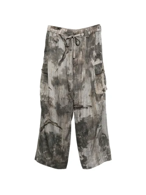 Ziggy Chen brushed-effect trousers Brown 0M2610512