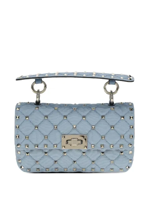 Valentino Garavani small Rockstud Spike quilted crossbody bag Blue WB0123DII