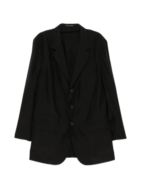 Yohji Yamamoto notched-lapel long-sleeve jacket Black HKJ22444