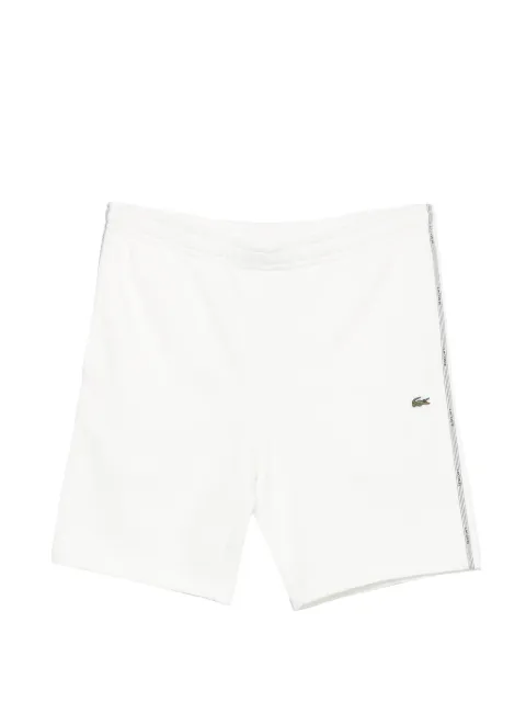 Lacoste logo-patch side-stripe shorts White GH0886