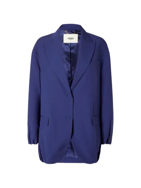 FENDI single-breated blazer Blue FJ7699AW7U