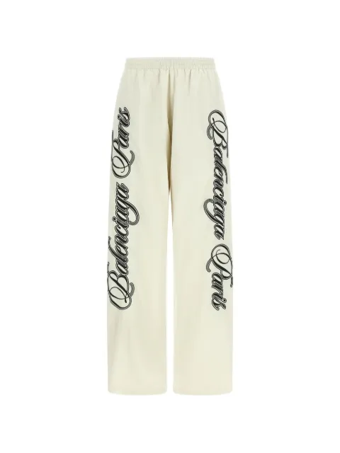 Balenciaga Cursive reversible track pants White 857661TTO04