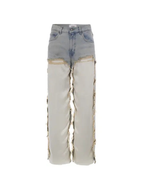 Haikure Bonnie distressed wide-leg cotton jeans Blue HEW03330DF204L0935