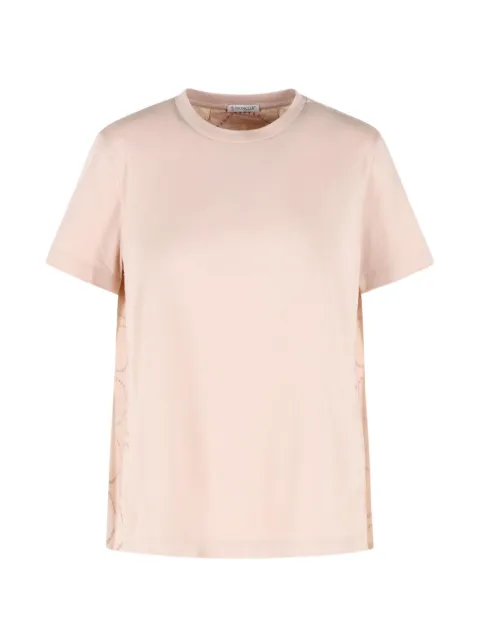 Moncler logo-detail cotton T-shirt Pink L10938C0004889B8U