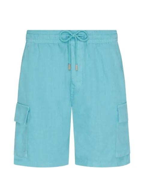 Vilebrequin Baie linen cargo pants Blue BAIAU101