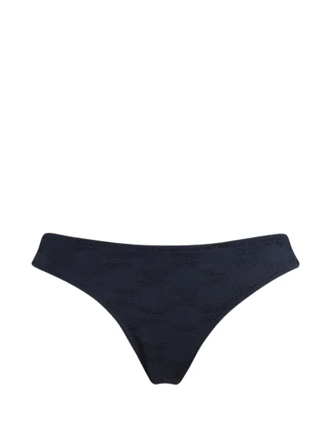 Vilebrequin flocked turtle-embroidered bikini bottom Blue FRIEG437
