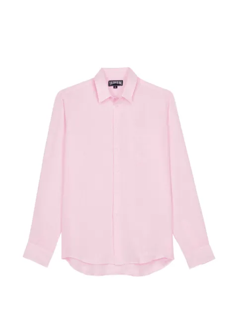 Vilebrequin plain linen shirt Pink ARODU102