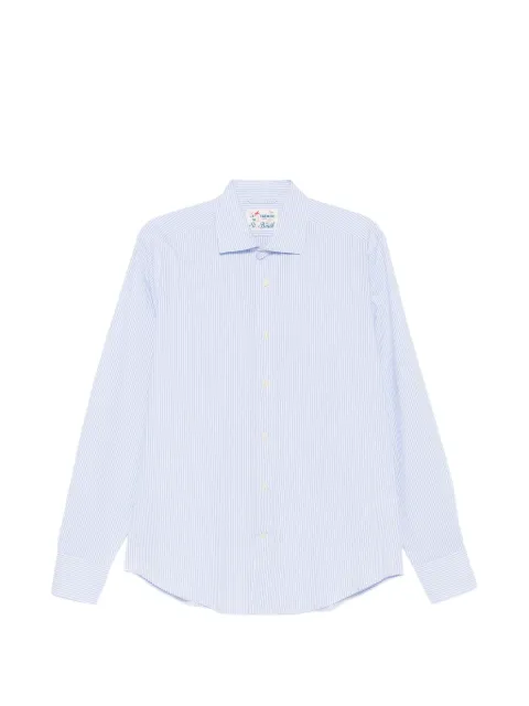 MC2 Saint Barth Pamplona striped-print long-sleeve shirt White PAMP001