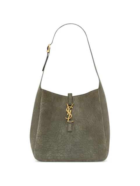 Saint Laurent Le 5 à 7 cracked-effect shoulder bag Green 850533AAEEL