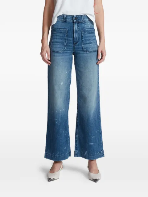 ASKK NY paint-splatter patch-pocket jeans Blue W1256K015MUL
