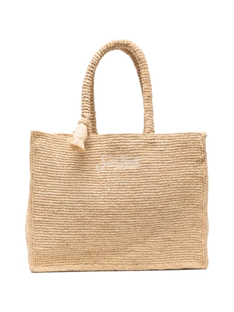 MC2 Saint Barth Vanity logo-embroidered tote-bag Neutrals VANI01300419LVANITYRAFFIA