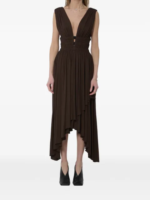 Alaïa Deesse midi dress Brown AA9R3042J090C