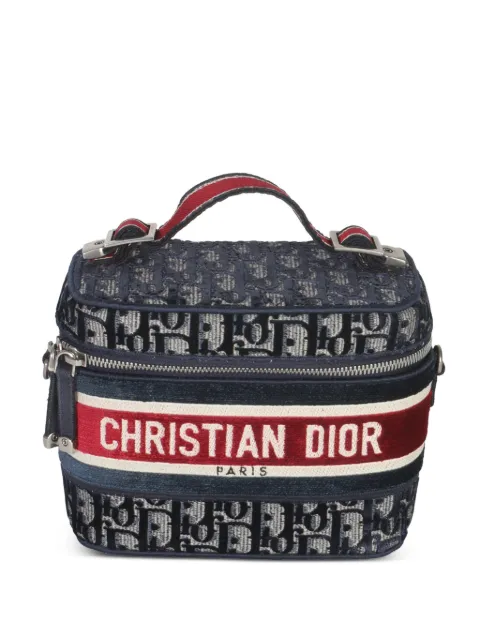 Christian Dior Pre-Owned 2021 DiorTravel Oblique-monogram make-up bag Blue 150881