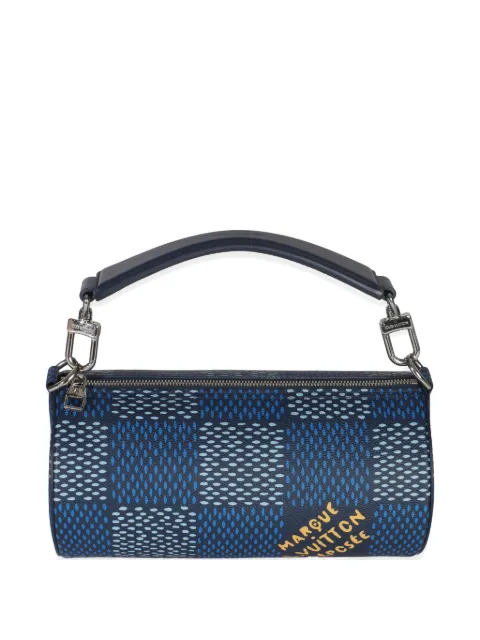 Louis Vuitton Pre-Owned 2021-2025 Polochon small damier heritage canvas shoulder bag Blue 150613