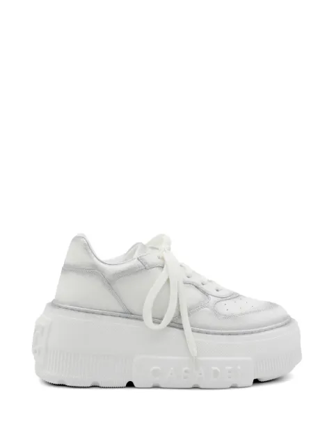 Casadei glitter-effect platform sneakers White 2X112B0701C2992