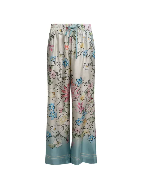 Elie Saab floral-print palazzo pants Neutrals P0175NR26TS001